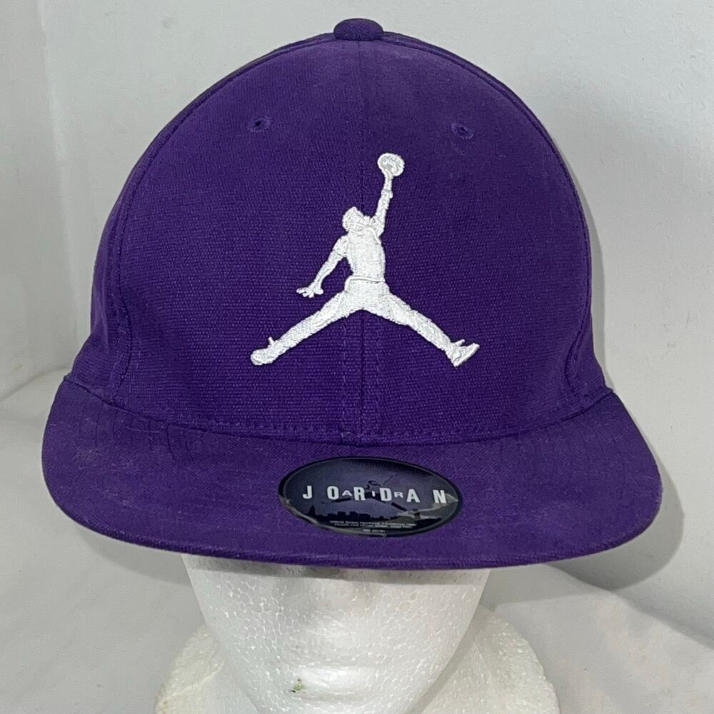 2011 Jumpman Air Jordan Cap Flexfit High Crown Streetwear Flat Bill Grape S/M